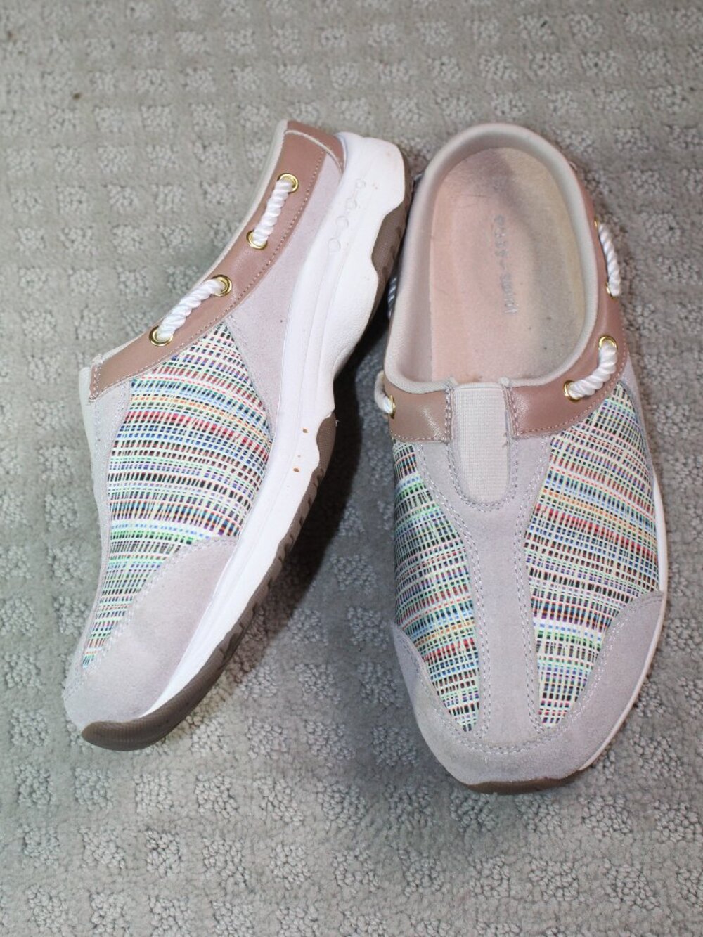 Easy Spirit Size 9M Textile & Leather Travel Knot Mule Sneakers